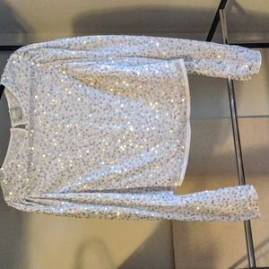 ASOS white/silver beaded top